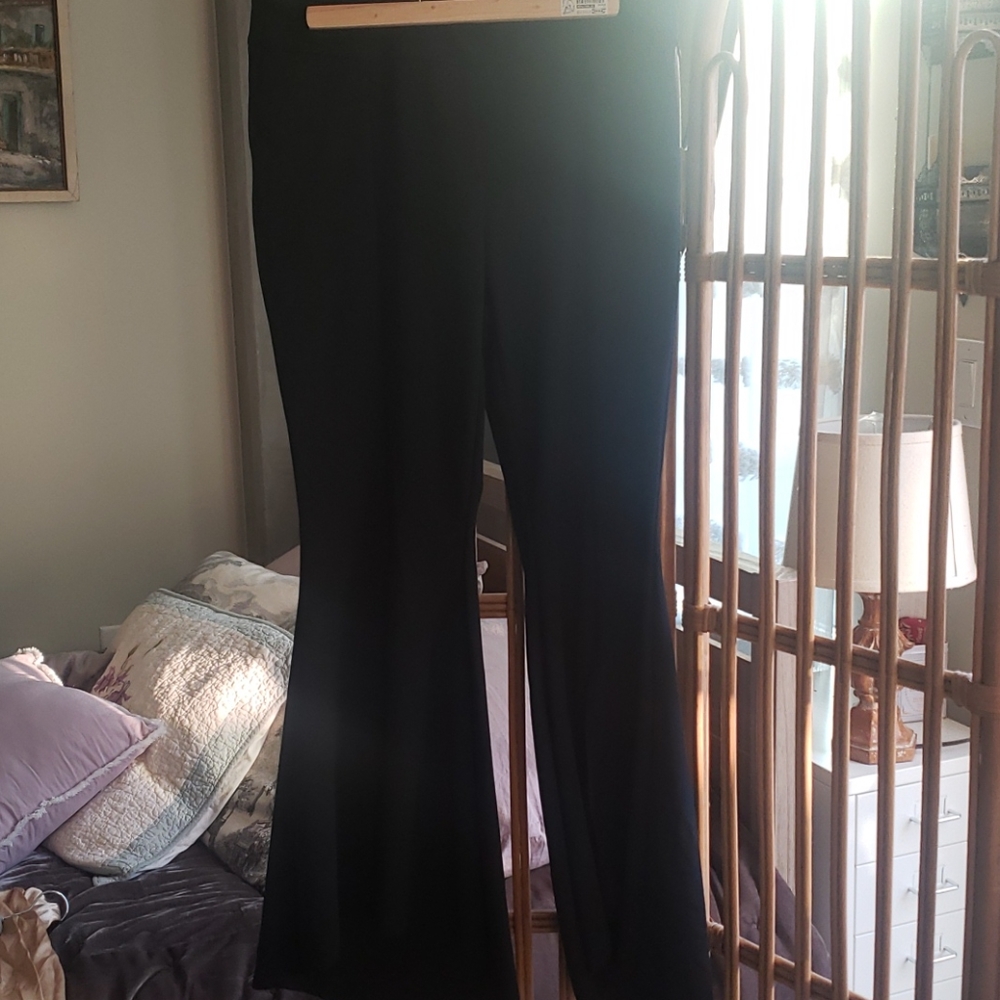 Black crop flare trouser